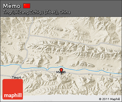 Shaded Relief 3D Map of Mêmo