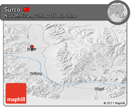 Physical Panoramic Map of Surco