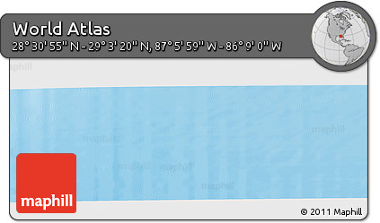 Physical Panoramic Map of the Area around 28° 47' 8" N, 86° 37' 30" W