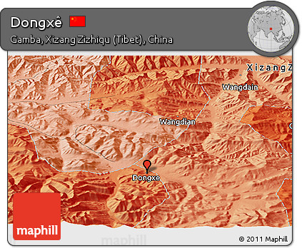 Political Panoramic Map of Dongxê