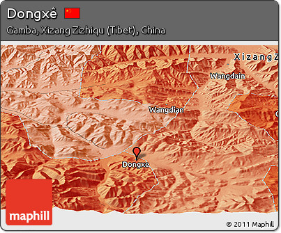 Political Panoramic Map of Dongxê