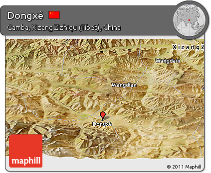 Satellite Panoramic Map of Dongxê