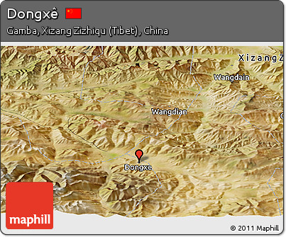 Satellite Panoramic Map of Dongxê