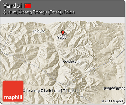 Shaded Relief 3D Map of Yardoi