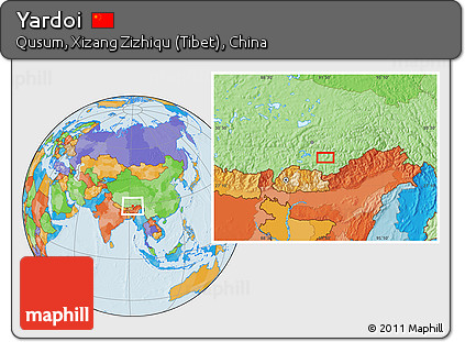 Political Location Map of Yardoi