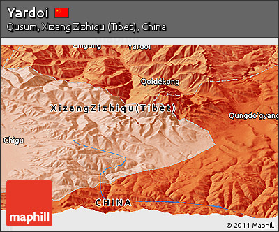 Political Panoramic Map of Yardoi