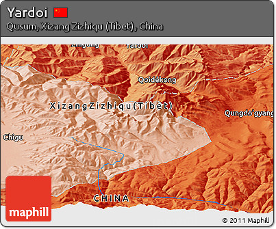 Political Panoramic Map of Yardoi