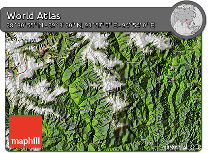 Satellite Map of the Area around 28° 47' 8" N, 94° 25' 30" E