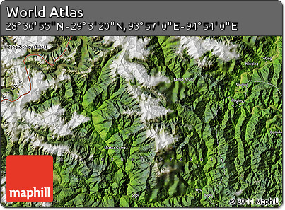 Satellite Map of the Area around 28° 47' 8" N, 94° 25' 30" E