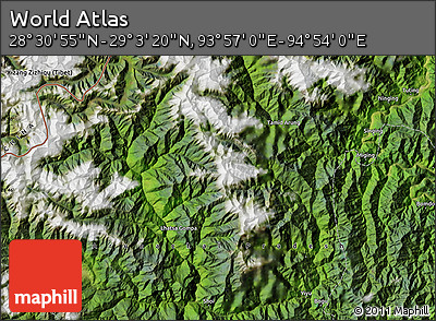 Satellite Map of the Area around 28° 47' 8" N, 94° 25' 30" E