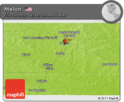 Physical Panoramic Map of Melon