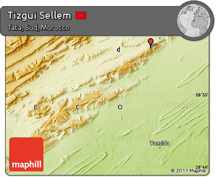 Physical Map of Tizgui Sellem