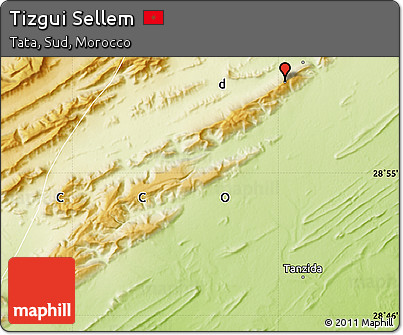 Physical Map of Tizgui Sellem