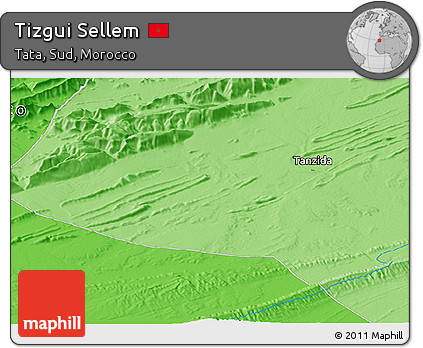Political Panoramic Map of Tizgui Sellem