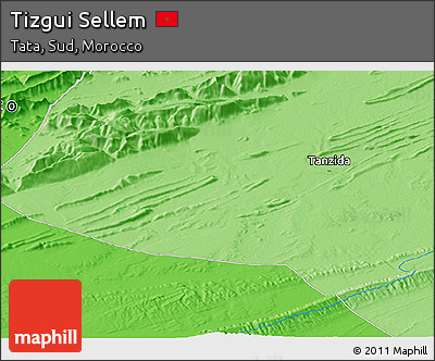 Political Panoramic Map of Tizgui Sellem