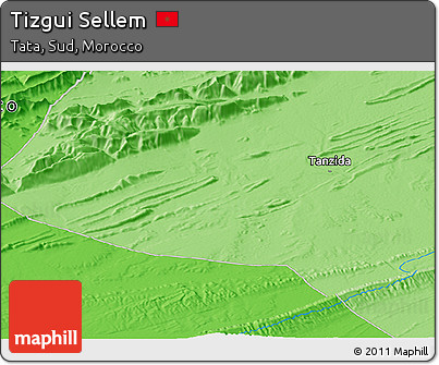 Political Panoramic Map of Tizgui Sellem