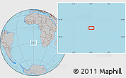 Gray Location Map of the area around 28° 27' 45" S, 0° 4' 30" E