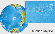 Physical Location Map of the area around 28° 27' 45" S, 105° 19' 29" W