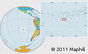 Political Location Map of the area around 28° 27' 45" S, 106° 10' 30" W
