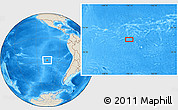 Shaded Relief Location Map of the area around 28° 27' 45" S, 106° 10' 30" W