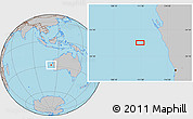 Gray Location Map of the area around 28° 27' 45" S, 111° 25' 30" E