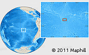 Shaded Relief Location Map of the area around 28° 27' 45" S, 112° 7' 30" W