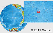 Physical Location Map of the area around 28° 27' 45" S, 113° 49' 29" W