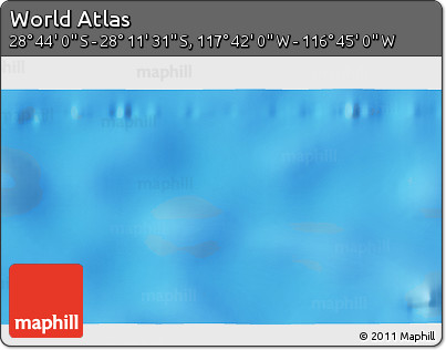 Physical 3D Map of the Area around 28° 27' 45" S, 117° 13' 29" W