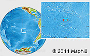 Physical Location Map of the area around 28° 27' 45" S, 117° 13' 29" W
