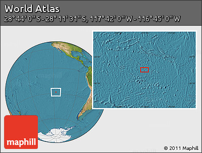 Satellite Location Map of the Area around 28° 27' 45" S, 117° 13' 29" W