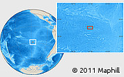 Shaded Relief Location Map of the area around 28° 27' 45" S, 117° 13' 29" W