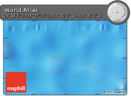 Physical Map of the Area around 28° 27' 45" S, 117° 13' 29" W