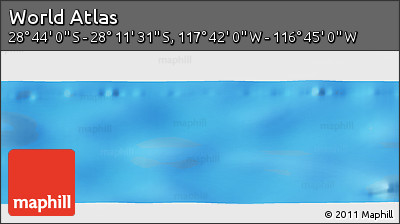 Physical Panoramic Map of the Area around 28° 27' 45" S, 117° 13' 29" W