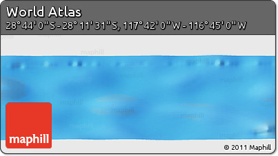 Physical Panoramic Map of the Area around 28° 27' 45" S, 117° 13' 29" W