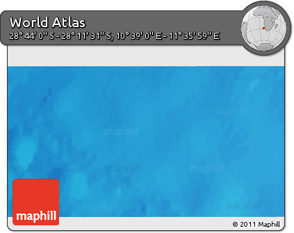 Physical 3D Map of the Area around 28° 27' 45" S, 11° 7' 30" E