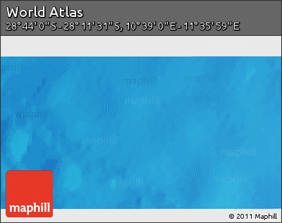 Physical 3D Map of the Area around 28° 27' 45" S, 11° 7' 30" E