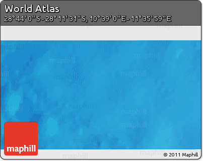 Physical 3D Map of the Area around 28° 27' 45" S, 11° 7' 30" E