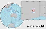 Gray Location Map of the area around 28° 27' 45" S, 125° 52' 30" E
