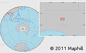 Gray Location Map of the area around 28° 27' 45" S, 133° 31' 30" E