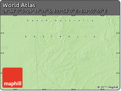 Political Map of the Area around 28° 27' 45" S, 134° 22' 30" E