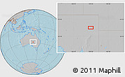 Gray Location Map of the area around 28° 27' 45" S, 139° 28' 29" E, hill shading