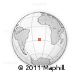 Outline Map of the Area around 28° 27' 45" S, 13° 31' 30" W, rectangular outline