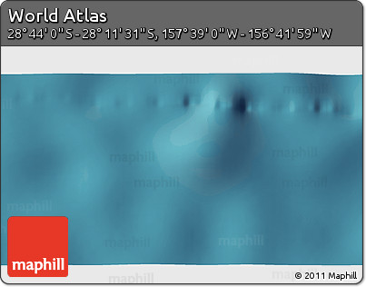 Satellite 3D Map of the Area around 28° 27' 45" S, 157° 10' 30" W