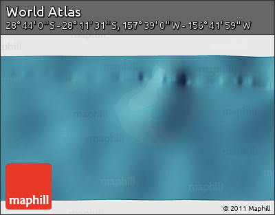 Satellite 3D Map of the Area around 28° 27' 45" S, 157° 10' 30" W