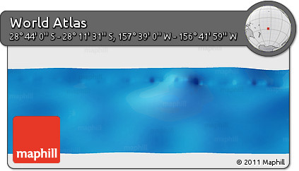 Physical Panoramic Map of the Area around 28° 27' 45" S, 157° 10' 30" W