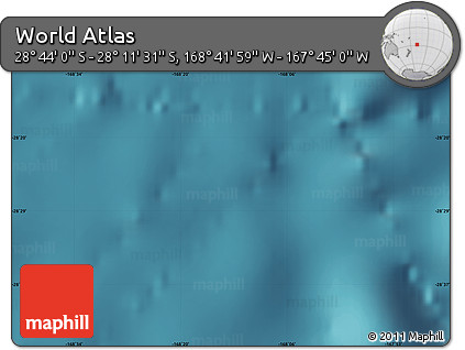 Satellite Map of the Area around 28° 27' 45" S, 168° 13' 29" W