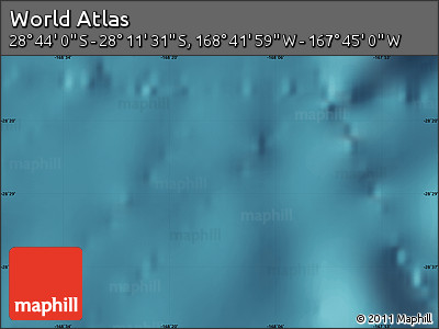 Satellite Map of the Area around 28° 27' 45" S, 168° 13' 29" W