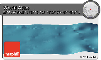 Satellite Panoramic Map of the Area around 28° 27' 45" S, 168° 13' 29" W