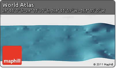 Satellite Panoramic Map of the Area around 28° 27' 45" S, 168° 13' 29" W