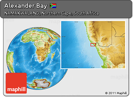 Physical Location Map of Alexander Bay